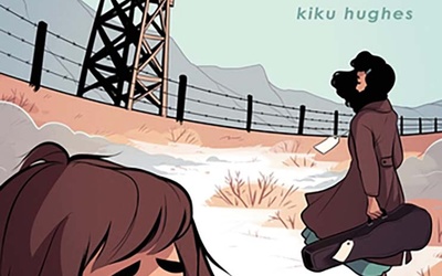 Thumbnail for La novela gráfica de Kiku Hughes, <em>Displacement,</em> aborda el trauma intergeneracional del encarcelamiento de japoneses estadounidenses a través de una historia de viajes en el tiempo.