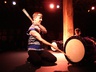 Co-Director Zack Semke on okedo at A Place Called Home spring concert.  Photo by Portland Taiko, 2005.