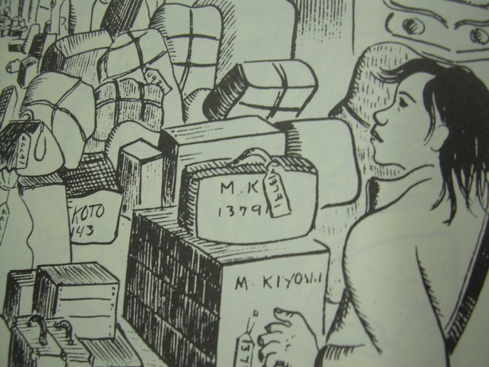 Drawing from Citizen 13660, Miné Okubo, ink on paper, ca. 1942-44 |  Discover Nikkei